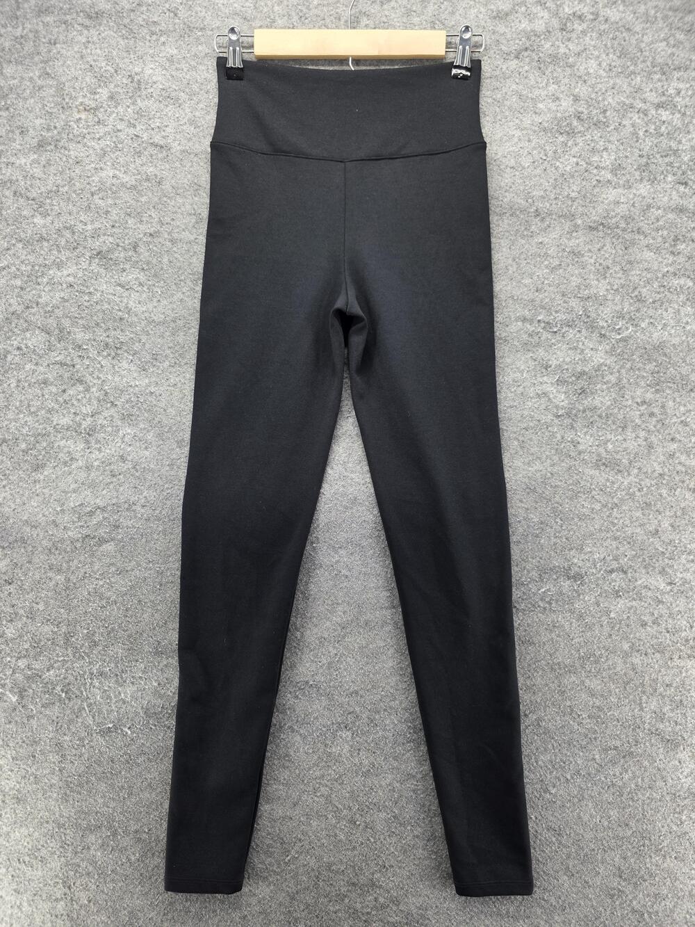 Spanx Leggings Womens S Black Ankle High Rise Shaping Elastic Waist Knit